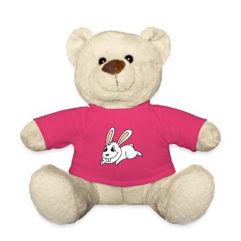 Kaninchen Hase Osterhase - Teddy - Pink - Vorne