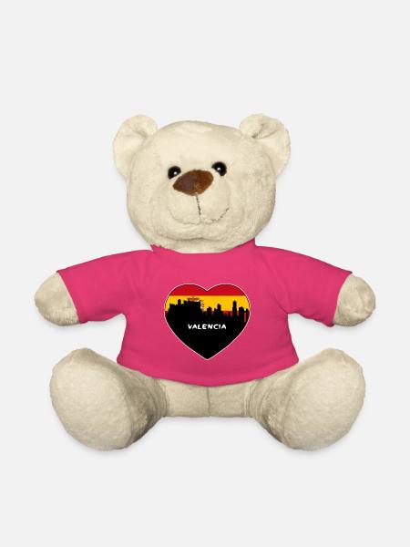 Valencia Spanien Flagge Skyline Reise Souvenir - Teddy - Pink