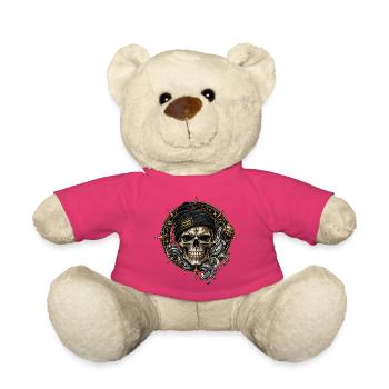 Wassermann Sternzeichen – Mystischer Zodiac Skull - Teddy - Pink - Vorne