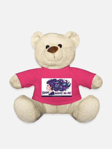 Kosmische Blüten im Haar - Teddy - Pink