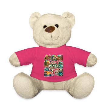 Mexiko Reisesticker - Teddy - Pink - Vorne