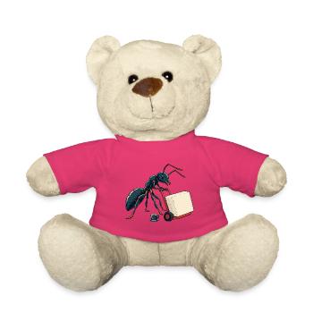 Kraftvolle Ameise mit Kaffee und Zucker - Teddy - Pink - Vorne