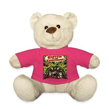Koffein ist eine Katastrophe – Horror-Ameise Retro - Teddy - Pink - Vorne