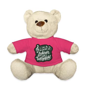 Lehrer Mit Taktgefühl Musiklehrer Schultafel Shirt - Teddy - Pink - Vorne