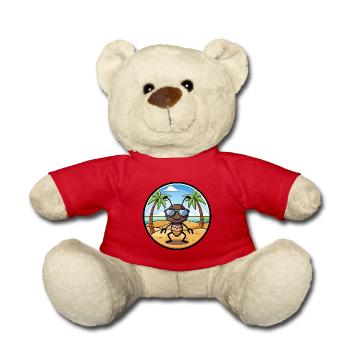 Ameise lustige Cartoon Sommer Strand Sonnenbrille Aufkleber - Teddy - Rot - Vorne