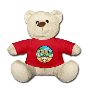 Australische gefleckte Nebelkatzenrasse Cartoon Beach - Teddy - Rot - Vorne