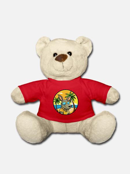 Erdferkel Lustige Cartoon Sommer Strand Sonnenbrille - Teddy - Rot