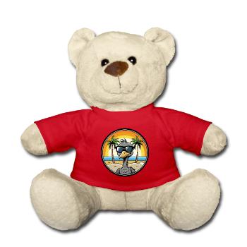 Straußen, Lustig, Cartoon, Sommer, Strand, Sonnenbrille, Cool - Teddy - Rot - Vorne