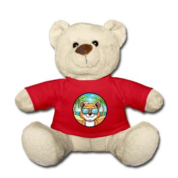 Bambino Katzenrasse Cartoon Sonnenbrille Strand - Teddy - Rot - Vorne