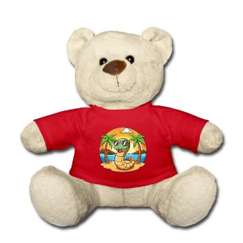 Schlange Lustige Cartoon Sommer Strand Sonnenbrille - Teddy - Rot - Vorne