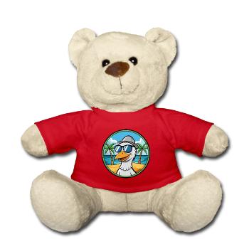 Gans Lustige Cartoon Sommer Strand Sonnenbrille Cool - Teddy - Rot - Vorne