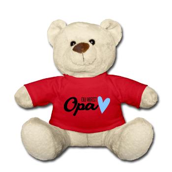 Opa - Opa werden - Bald Opa - Teddy - Rot - Vorne