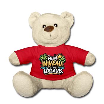 Mein Urlaub ist im Urlaub - Teddy - Rot - Vorne