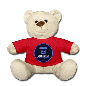 Webseite? Mal Eben Gebaut. Webdesigner Shirt - Teddy - Rot - Vorne
