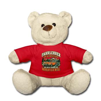 Fahrlehrer im Ruhestand – Wohin ich will - Teddy - Rot - Vorne