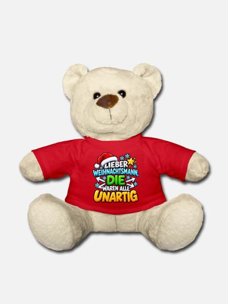 Lieber Weihnachtsmann - Teddy - Rot
