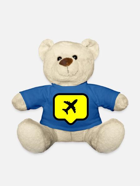 Flugzeug! - Teddy - Königsblau