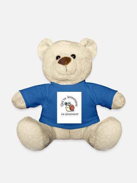 Wer langsam geht, geht sicher - Teddy - Königsblau