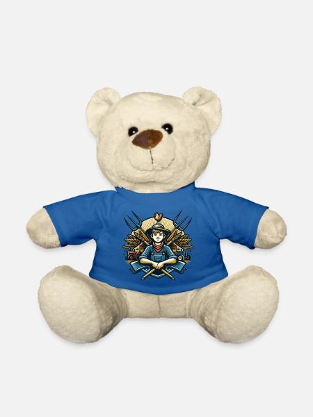 Junge vom Dorf Logo - Teddy - Königsblau