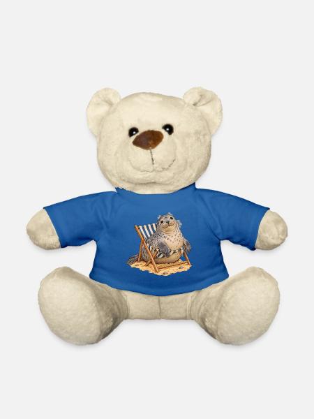 Zerbrochenes Deckstuhl-Siegel - Teddy - Königsblau