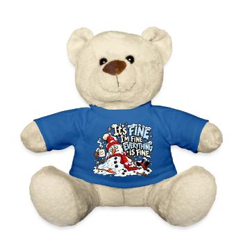 Es ist in Ordnung, ich bin in Ordnung, Schneemann - Teddy - Königsblau - Vorne