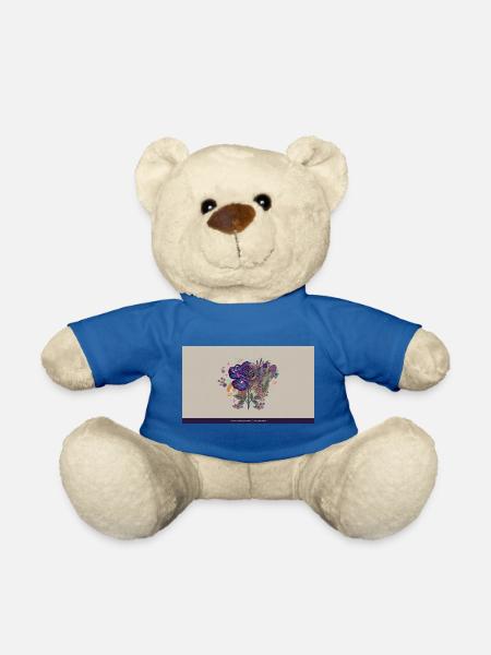 Kosmosrose: Nebelblütenstrauß - Teddy - Königsblau