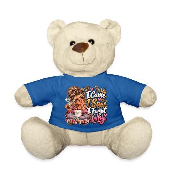 Leopardenkosmos Kaffeezauber - Teddy - Königsblau - Vorne