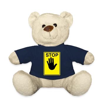 Logo du panneau d’arrêt - Nounours - bleu marine - Devant