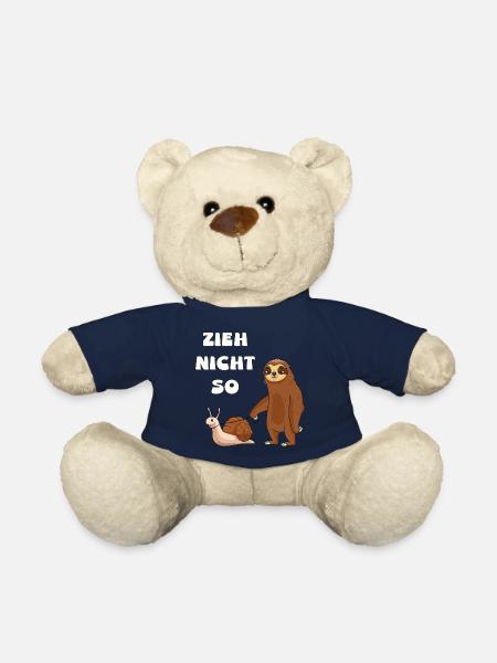 Zieh nicht so Schnecke und ein Faultier - Teddy - French Navy