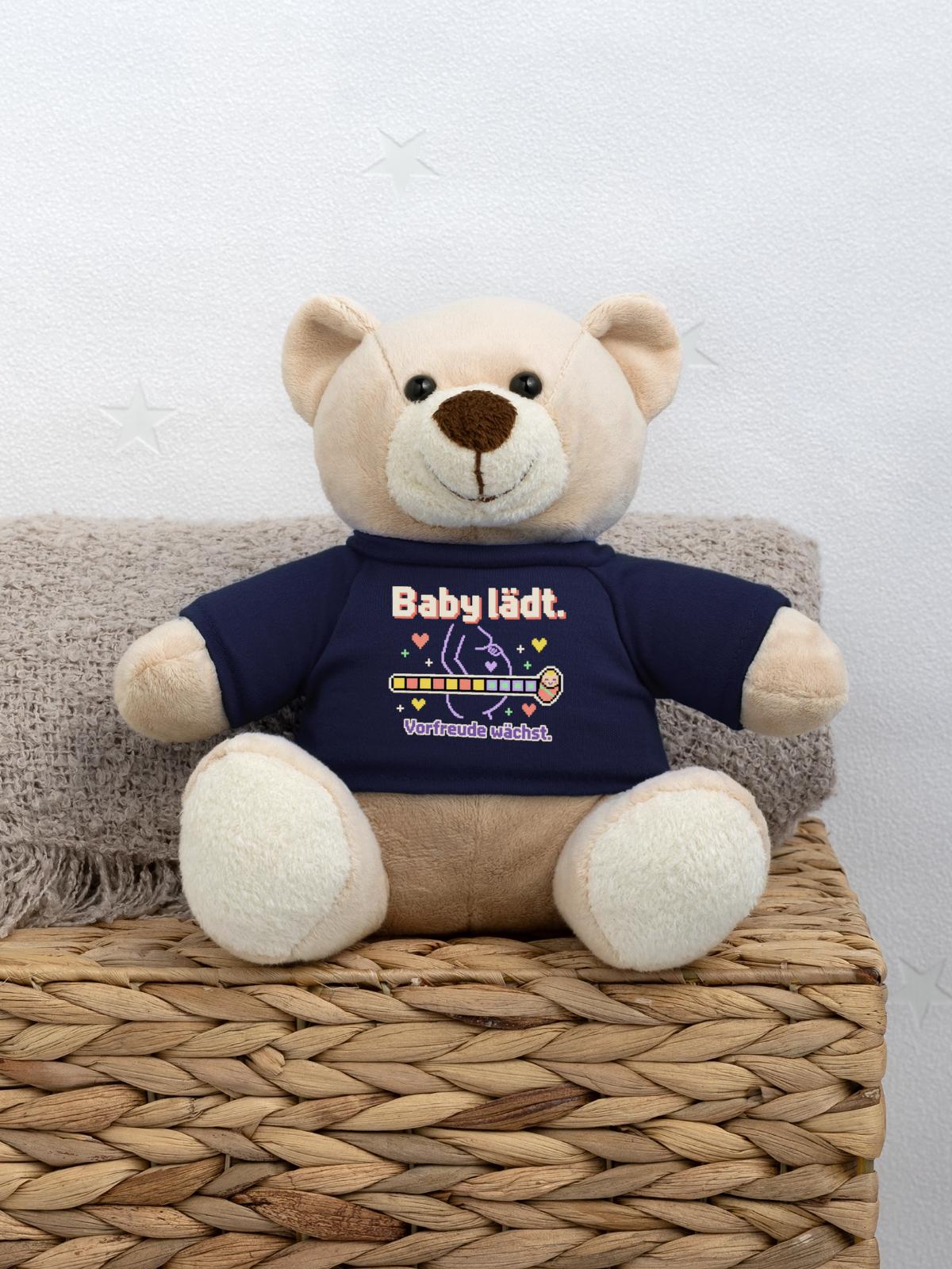Baby Loading Schwangerschaft werdende Mama - Teddy - French Navy - Vorne