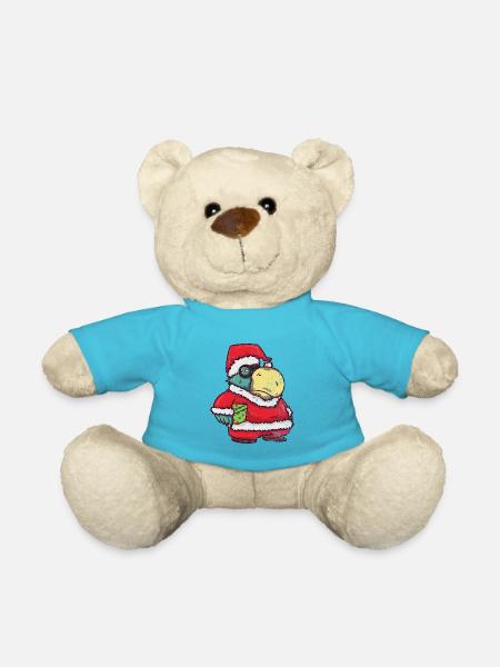 Verrückter Weihnachtsmann Papagei - Teddy - Atollblau
