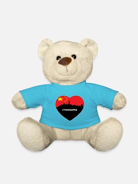 Flaggen-Skyline-Reise-Andenken Chongqings China - Teddy - Atollblau