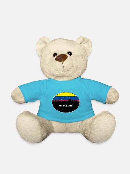 Maracaibo-Venezuela-Flaggen-Skyline-Schattenbild-Reise - Teddy - Atollblau