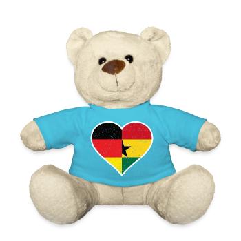 Germany Ghana Vintage Heart - Teddy - Atollblau - Vorne