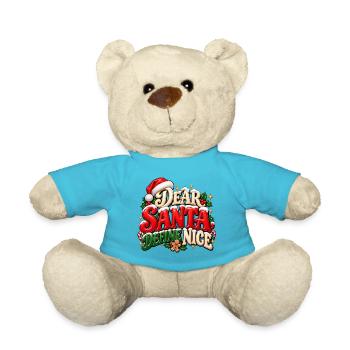 Lieber Weihnachtsmann Define Nice - Teddy - Atollblau - Vorne