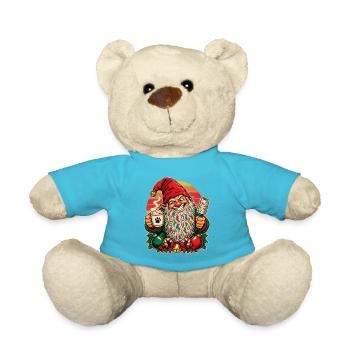 Weihnachtsgnom Hundehaare Lustig Weihnachten - Teddy - Atollblau - Vorne