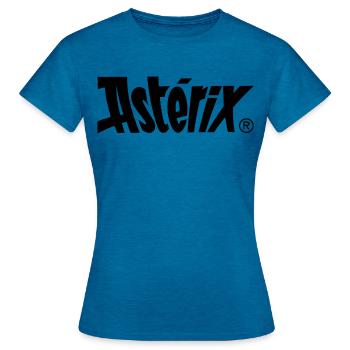 Asterix & Obelix - Asterix Logo - Women's T-Shirt - antique blue sapphire heather - Front - AI Model Female 172 dark (172cm)