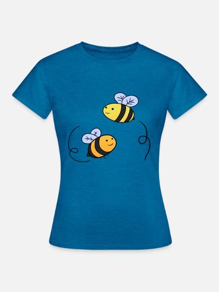 Baby Bee - Frauen T-Shirt - Antikblaues Saphir meliert
