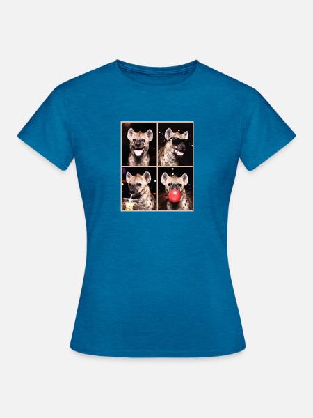 Hyänen Hyäne - Frauen T-Shirt - Antikblaues Saphir meliert