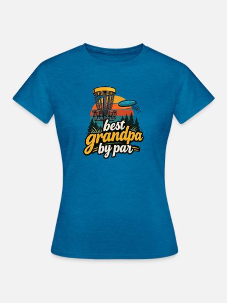 Bester Opa um Par - Frauen T-Shirt - Antikblaues Saphir meliert