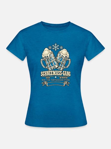 Schneemaß-Gang Fortgeschrittene - Frauen T-Shirt - Antikblaues Saphir meliert
