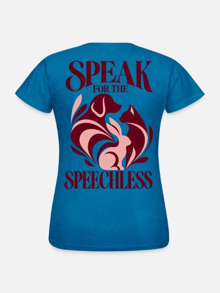 Speak For The Speechless - Frauen T-Shirt - Antikblaues Saphir meliert
