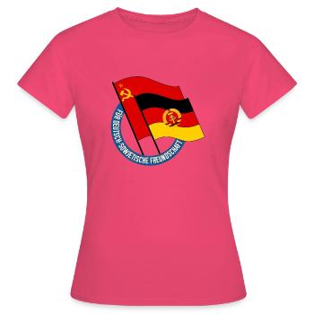 Deutsch-Sowjetische Freundschaft DDR - Frauen T-Shirt - Azalea - Vorne - AI Model Female 172 dark (172cm)