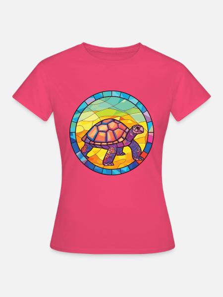 Bunte Aquarell-Tierillustration der Schildkröte - Frauen T-Shirt - Azalea