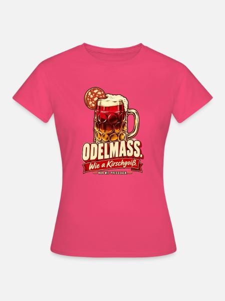 Odelmaß wie a Kirschgoiß - Frauen T-Shirt - Azalea
