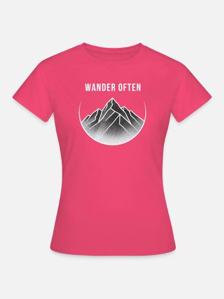 Wander oft Bergabenteuer - Frauen T-Shirt - Azalea