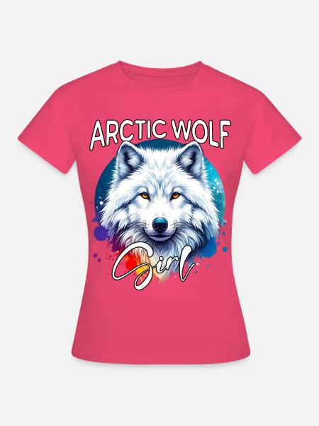 Arctic Wolf Mädchen Polarwolf - Frauen T-Shirt - Azalea