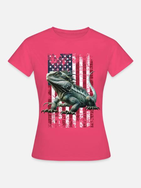 Echse Lizard US - Frauen T-Shirt - Azalea