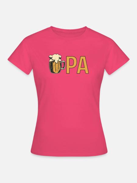 Opa mit Bierkrug – Orange - Frauen T-Shirt - Azalea