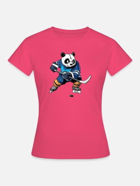 Eishockey Pandabär - Frauen T-Shirt - Azalea